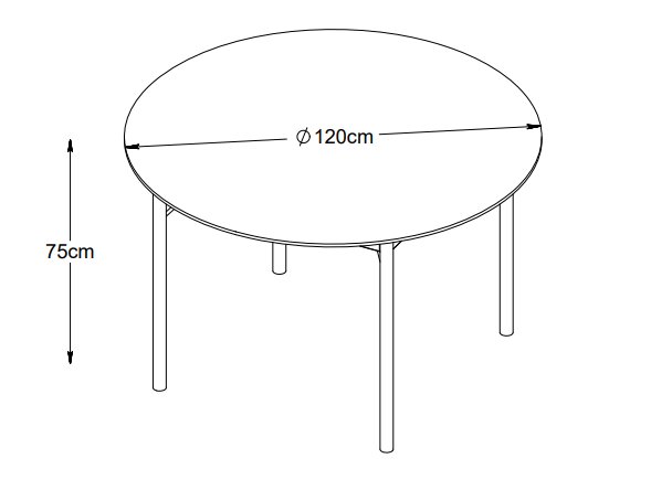 Table  manger ronde Sona 120 cm en chne teint noir