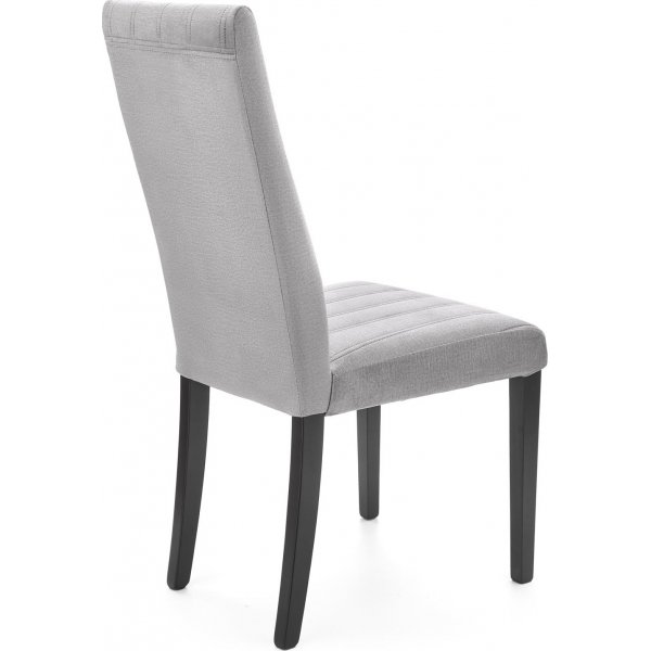 Chaise Heather - Velours gris clair et noir