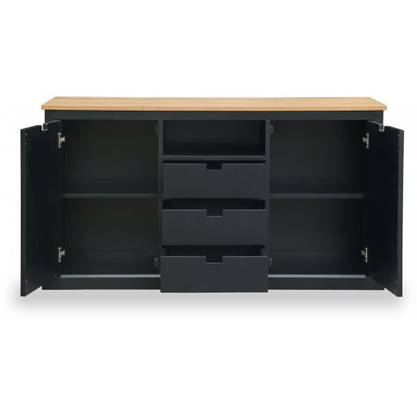 F�r� sideboard - Svart / Oljad ek