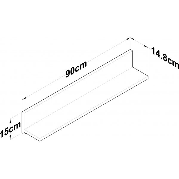Étagère murale Algot 90 cm - Noyer Étagère murale Algot 90 cm - Noyer