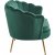 Kingsley 2-sits soffa i sammet - grön / mässing + Möbelvårdskit för textilier