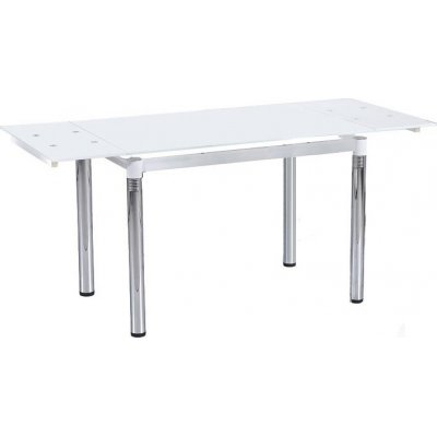Amalie matbord 110-170 cm - Vit / Krom
