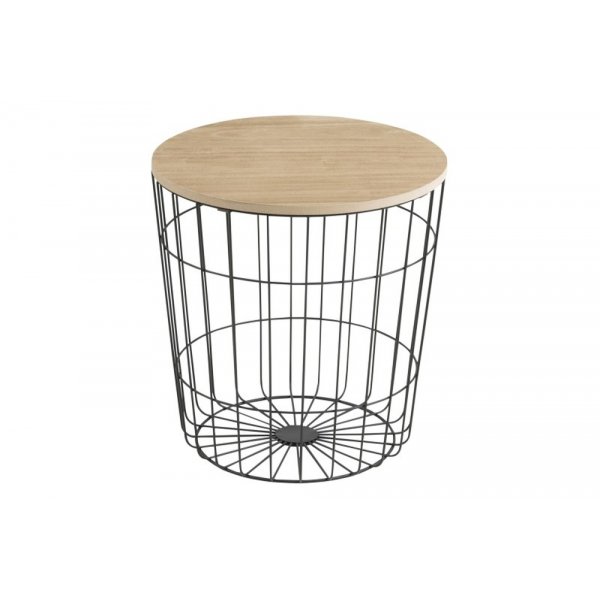Lotus soffbord 39 cm - Ek/svart