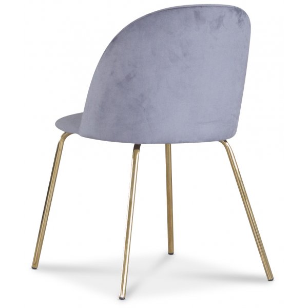 Giovani velvet stol - Gr�/M�ssing