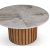 Table basse Sumo en marbre 85 - Chne / marbre gris-beige