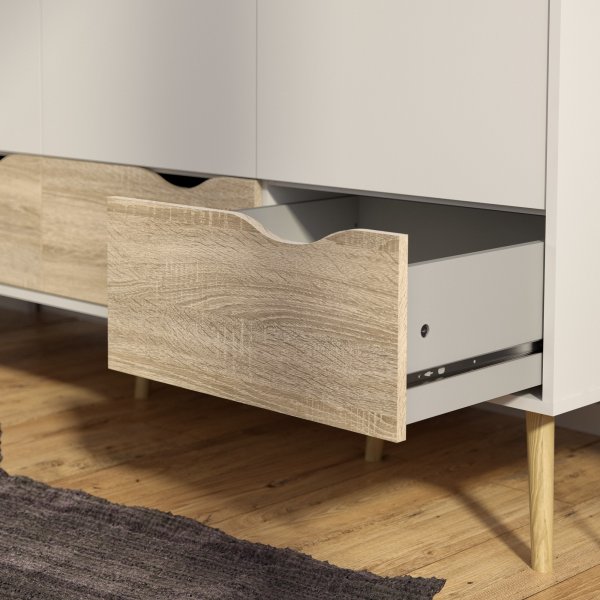 Armoire Oslo  3 portes - Blanc/chne