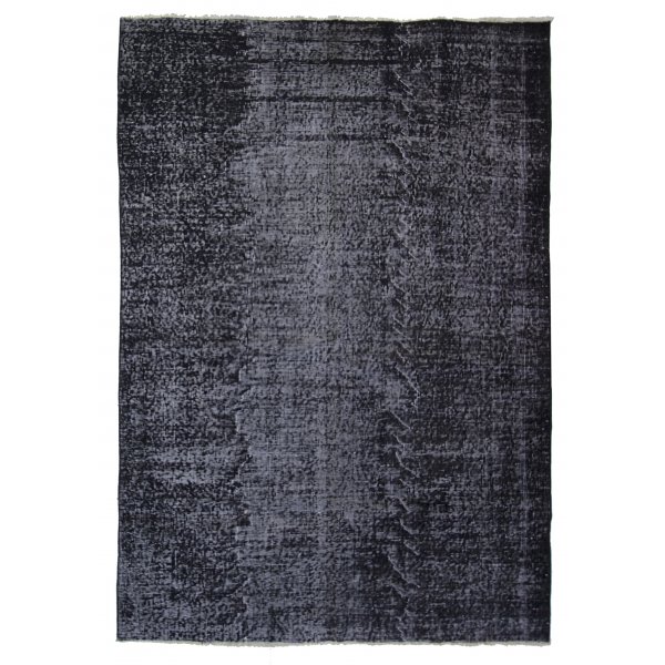 kta handknuten matta - Overdyed vintage Svart
