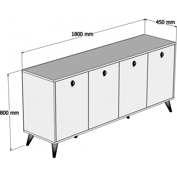 Buffet Elite - Noyer clair
