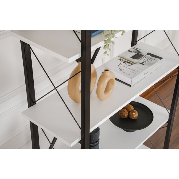 Elysian bokhylla - Vit/svart Elysian bokhylla - Vit/svart