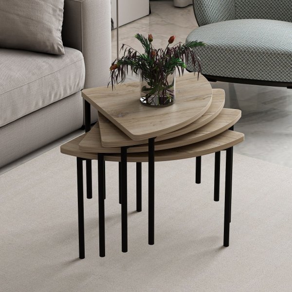 Table basse Emma Ø90 cm - Noyer Table basse Emma Ø90 cm - Noyer