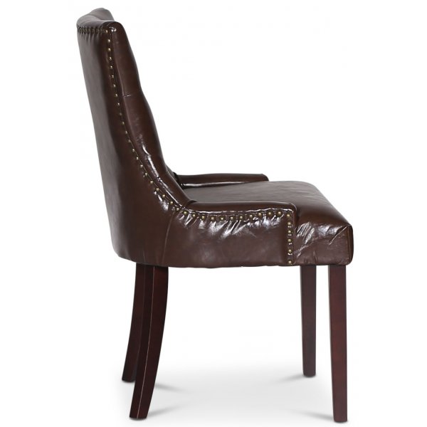 Chaise Marie en PU vintage marron Chaise Marie en PU vintage marron
