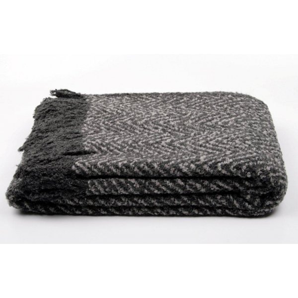 Pld melerad - Svart/gr - 130x170 cm
