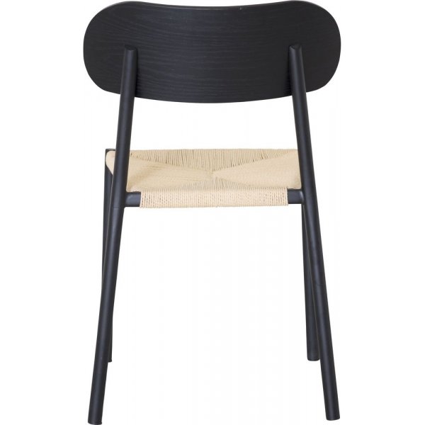 Bridge matstol Svart/naturfiber