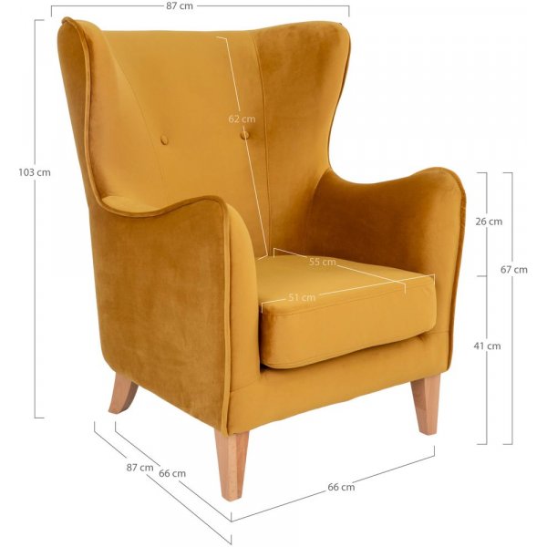 Campo F�t�lj - Gul/bok