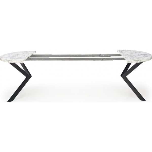 Table à manger Nastro 100-250 cm - Marbre blanc/noir Table à manger Nastro 100-250 cm - Marbre blanc/noir