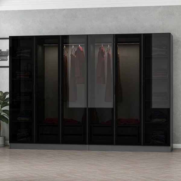 Cavolo garderob 270 cm, variant B - Antracit Cavolo garderob 270 cm, variant B - Antracit