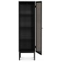 Revel vitrinskp 140x40 cm - Svart / Glas