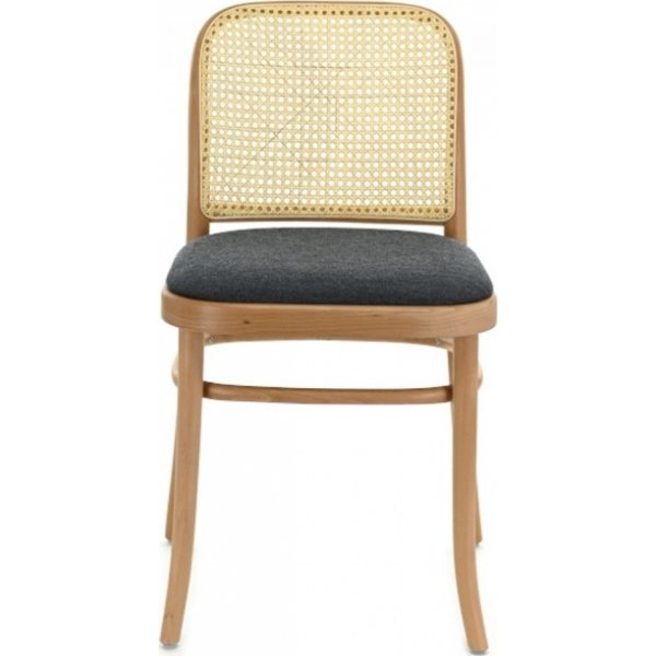 Chaise de salle à manger No 811 avec dossier en rotin - Couleur du cadre et du revêtement en option Chaise de salle à manger No 811 avec dossier en rotin - Couleur du cadre et du revêtement en option