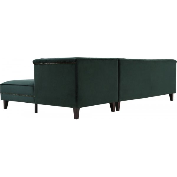 Soffa med divan grön sammet - Bellas Soffa med divan grön sammet - Bellas