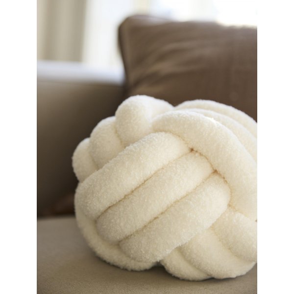 Coussin décoratif boule D22 cm - Blanc cassé Coussin décoratif boule D22 cm - Blanc cassé