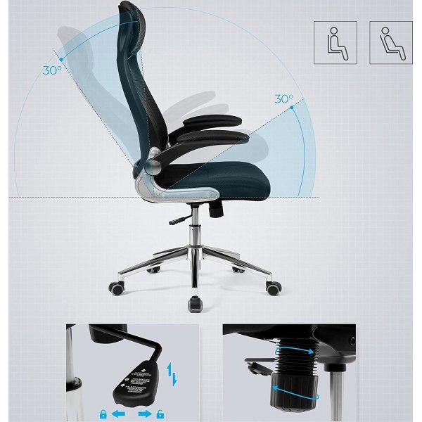 Chaise de bureau Agadir - Noir