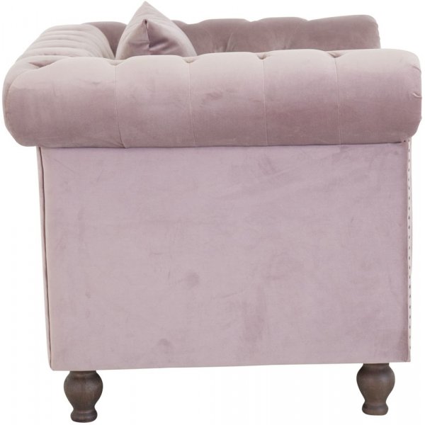 Churchill chesterfieldfåtölj - Rosa sammet Churchill chesterfieldfåtölj - Rosa sammet