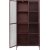 Dobb bordeaux metalen kast met glazen deuren H190 cm