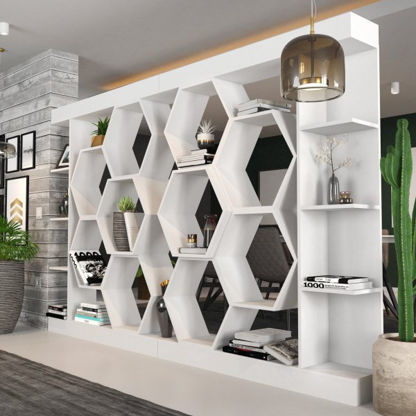 Sueno bokhylla - Vit