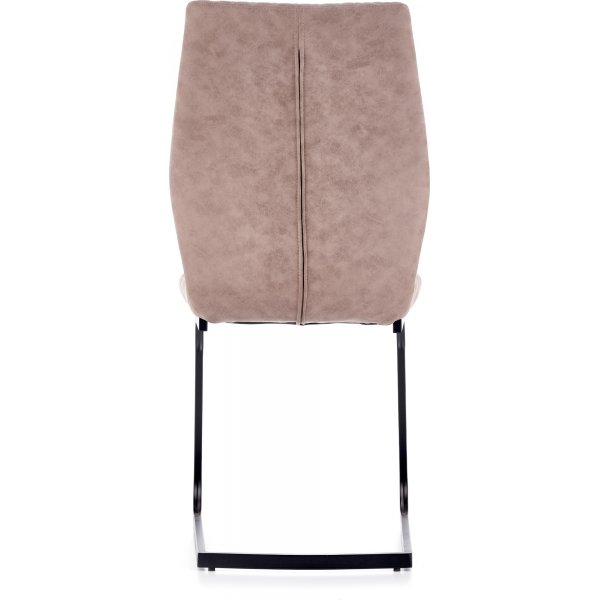 Chaise de salle à manger Floretta - PU beige foncé / noir Chaise de salle à manger Floretta - PU beige foncé / noir