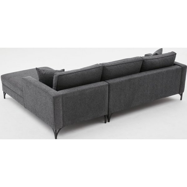 Canap divan Berlin - Anthracite/noir