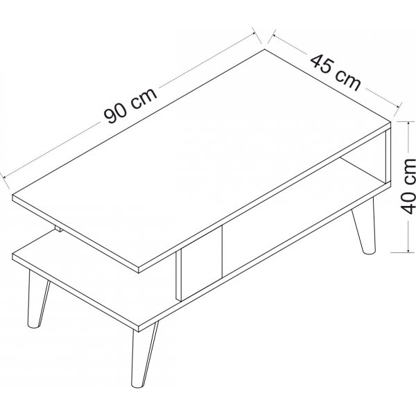 Table basse Ayca - Noir/blanc Table basse Ayca - Noir/blanc