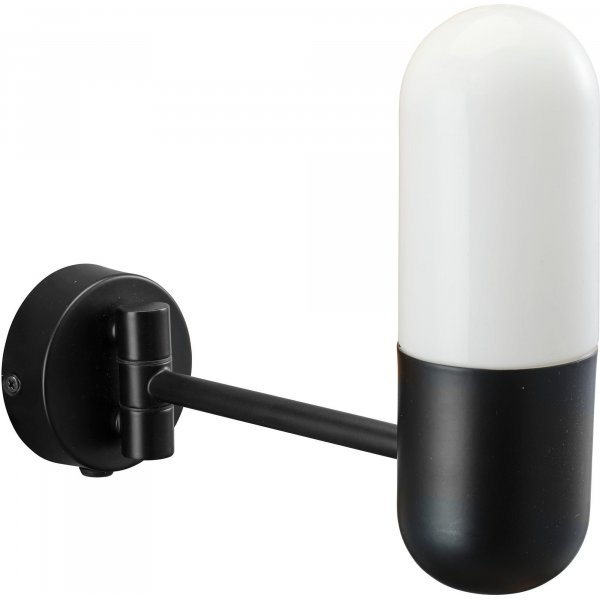 Zeta wandlamp 23 cm - Mat zwart