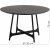 Table  manger Ooid 120 cm - Placage chne/noir