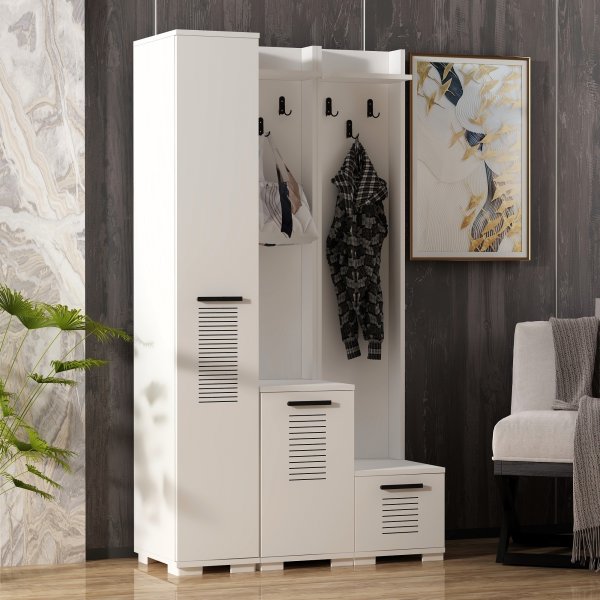 Cintre Asimo 100 x 44,6 x 183 cm - Blanc Cintre Asimo 100 x 44,6 x 183 cm - Blanc