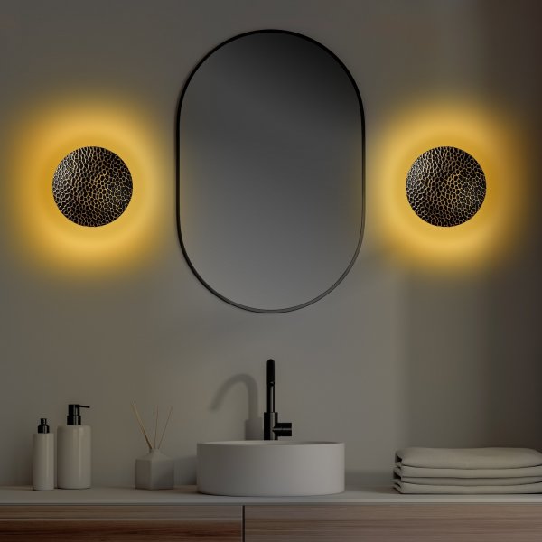 Yosma vägglampa - Svart/guld Yosma vägglampa - Svart/guld