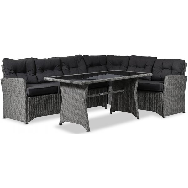 Davenport utegrupp med bord Vnster - Gr konstrotting + Flckborttagare fr mbler