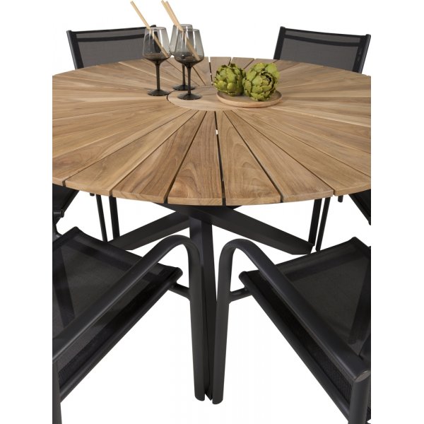 Mexico utematgrupp med 6 st Santorini stolar - Svart/Natur Mexico utematgrupp med 6 st Santorini stolar - Svart/Natur