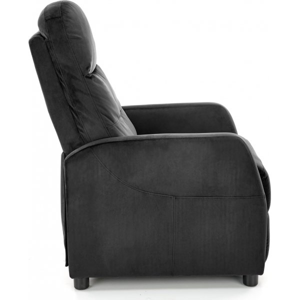 Fauteuil inclinable Gunvor en velours noir Fauteuil inclinable Gunvor en velours noir