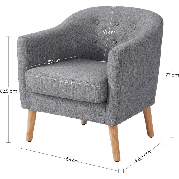 Fauteuil Cyrus - Gris Fauteuil Cyrus - Gris