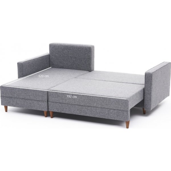 Aydam slaapbank links - Lichtgrijs