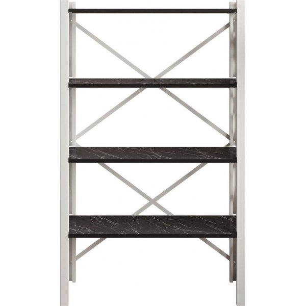 Tonga bokhylla - Vit/svart