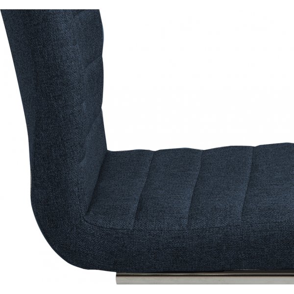 Chaise de salle à manger Moon - Bleu/chrome Chaise de salle à manger Moon - Bleu/chrome