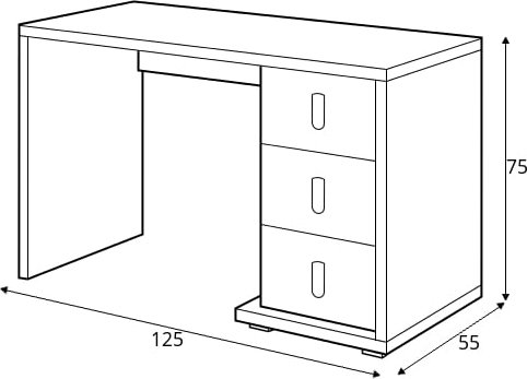 Simi bureau - Wit/hickory Simi bureau - Wit/hickory