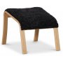 Frank fotpall i frskinn scandinavian dark grey - Oljad ek