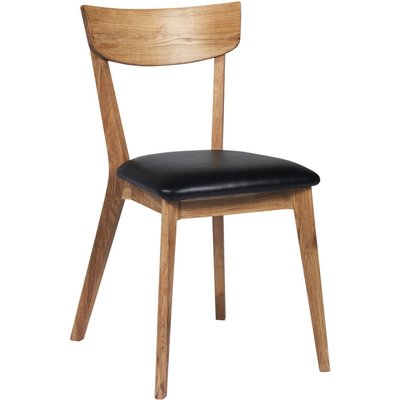 Allie stol - Ek/svart konstlder