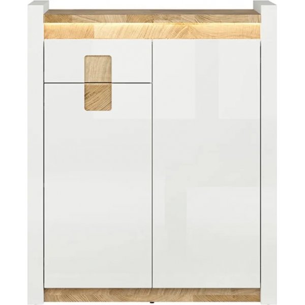 Alameda byrå 92 x 110,5 cm - Vit/ek Alameda byrå 92 x 110,5 cm - Vit/ek