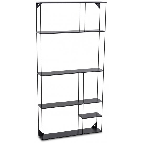 BOBO svart vgghylla i metall 120x60 cm