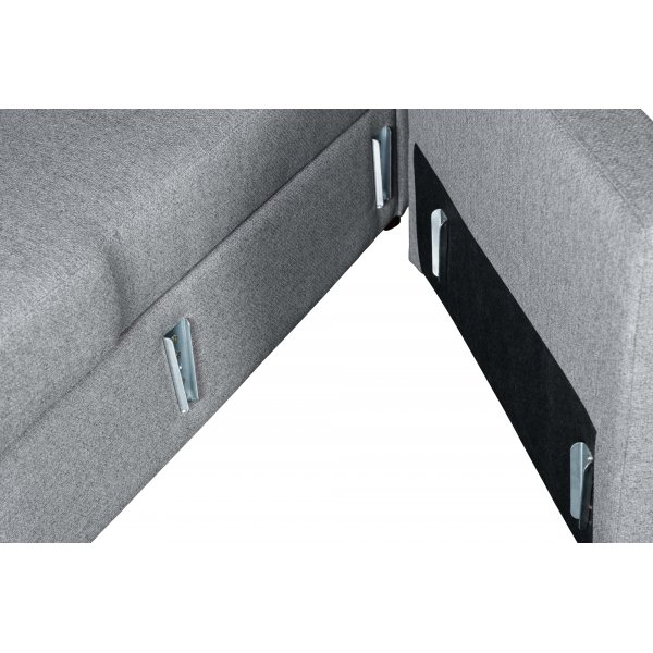 Soffa med förvaring grå 214 cm bred Soffa med förvaring grå 214 cm bred