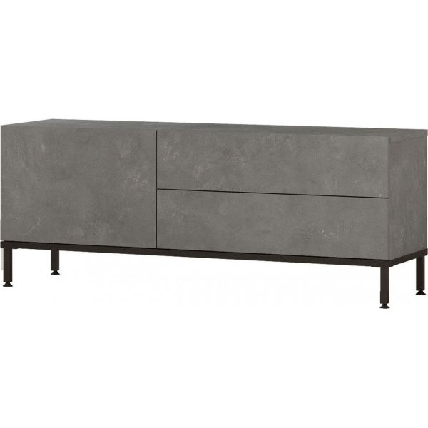 Luvio TV-bänk 5 - Silver/svart Luvio TV-bänk 5 - Silver/svart