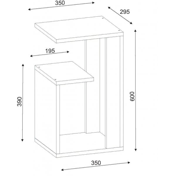 Sister sidobord 35 x 29,5 cm - Vit Sister sidobord 35 x 29,5 cm - Vit